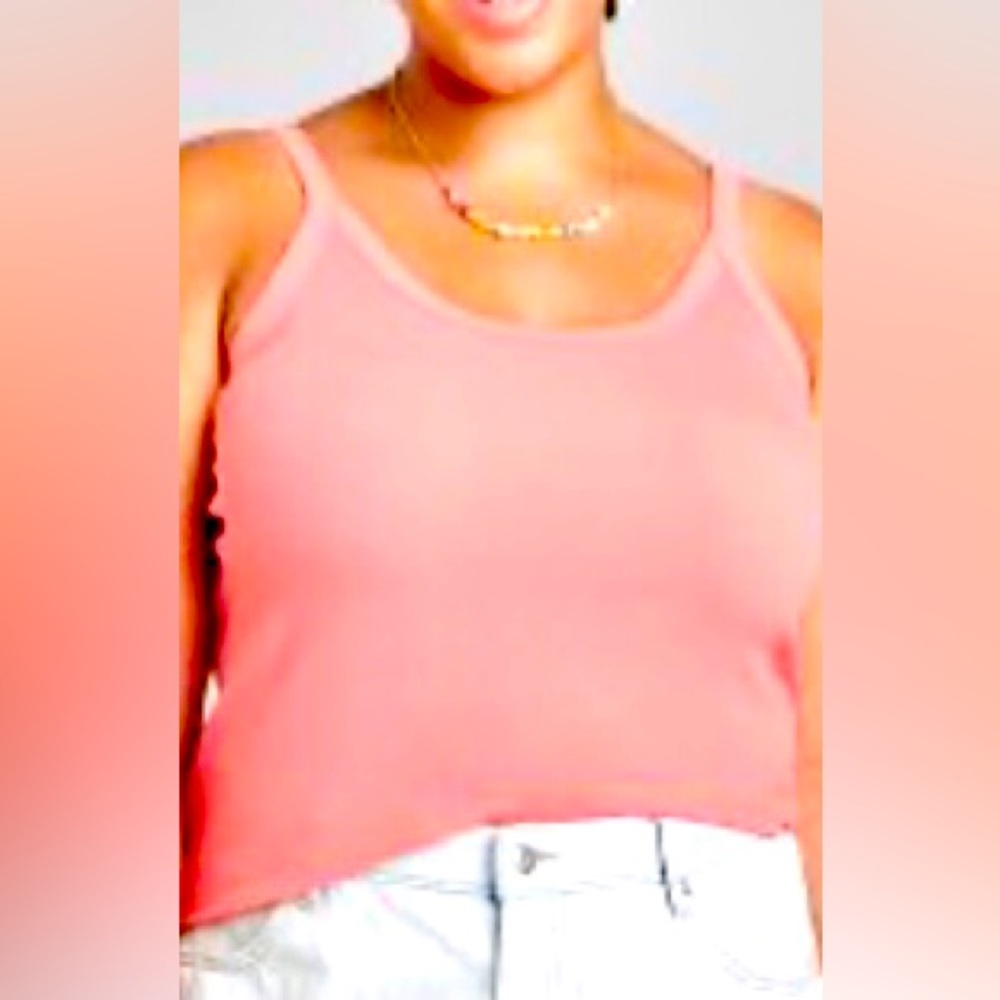 WILD FABLE Women's Slim Fit ribbed Tank Top Coral Pink size S NWT - Picture 8 of 9